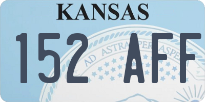 KS license plate 152AFF
