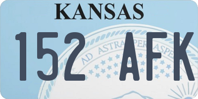 KS license plate 152AFK