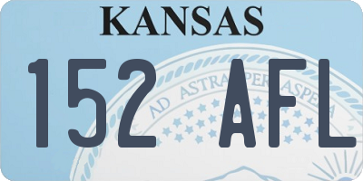 KS license plate 152AFL