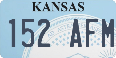 KS license plate 152AFM