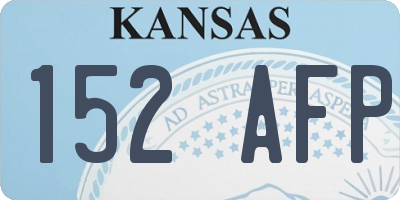 KS license plate 152AFP