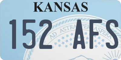 KS license plate 152AFS