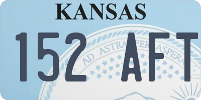 KS license plate 152AFT