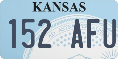KS license plate 152AFU