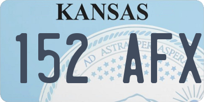 KS license plate 152AFX