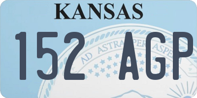 KS license plate 152AGP