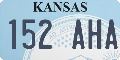 KS license plate 152AHA
