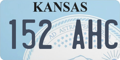 KS license plate 152AHC