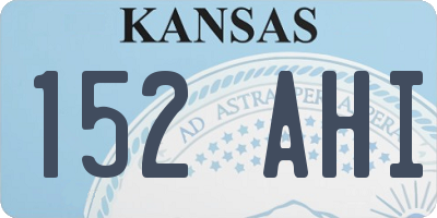 KS license plate 152AHI
