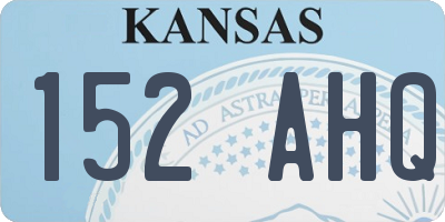 KS license plate 152AHQ