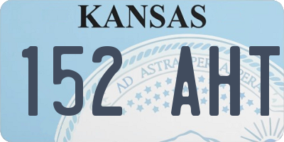 KS license plate 152AHT