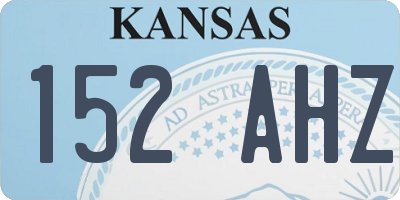 KS license plate 152AHZ