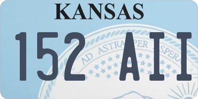 KS license plate 152AII