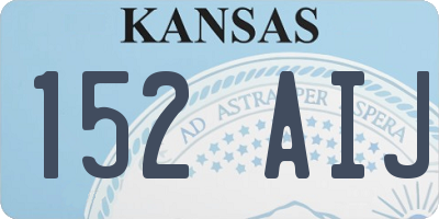 KS license plate 152AIJ