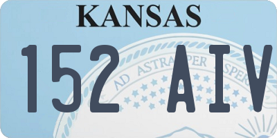 KS license plate 152AIV