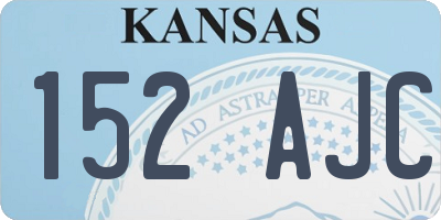 KS license plate 152AJC