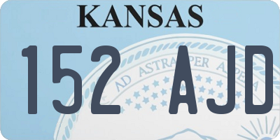 KS license plate 152AJD