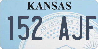 KS license plate 152AJF