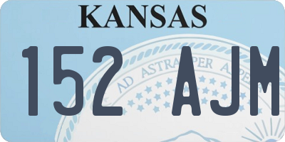 KS license plate 152AJM