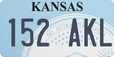 KS license plate 152AKL