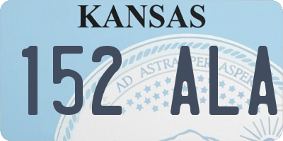KS license plate 152ALA