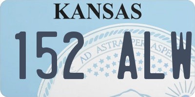 KS license plate 152ALW