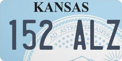 KS license plate 152ALZ