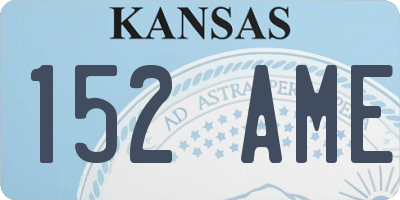 KS license plate 152AME