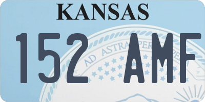 KS license plate 152AMF