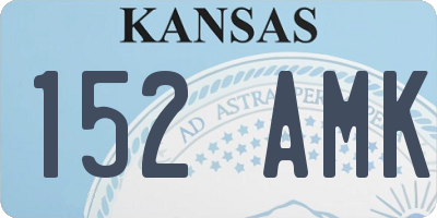 KS license plate 152AMK