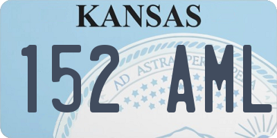 KS license plate 152AML