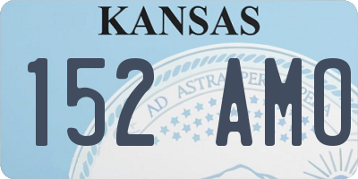 KS license plate 152AMO