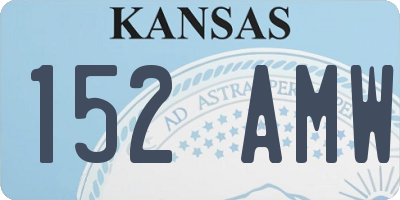 KS license plate 152AMW
