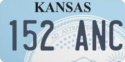 KS license plate 152ANC
