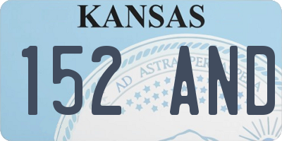 KS license plate 152AND