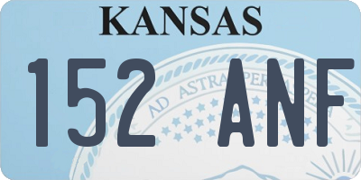 KS license plate 152ANF