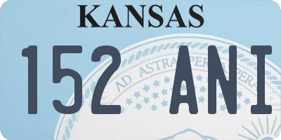KS license plate 152ANI