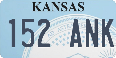 KS license plate 152ANK