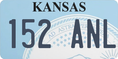 KS license plate 152ANL