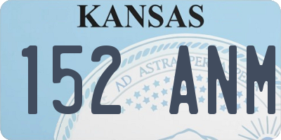 KS license plate 152ANM