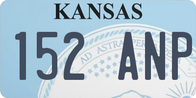KS license plate 152ANP