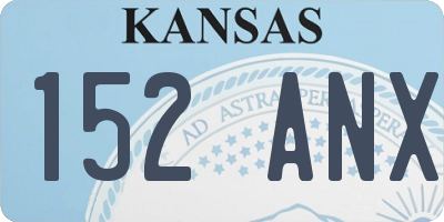 KS license plate 152ANX