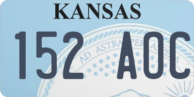 KS license plate 152AOC