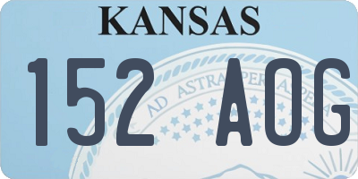 KS license plate 152AOG