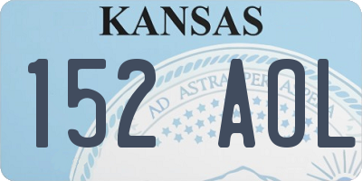 KS license plate 152AOL