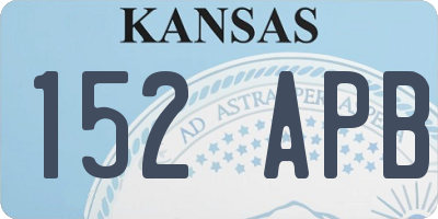 KS license plate 152APB