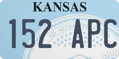 KS license plate 152APC