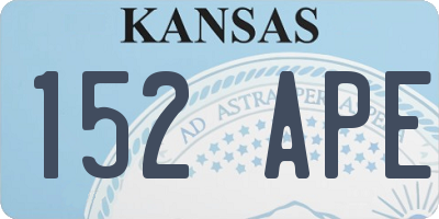 KS license plate 152APE