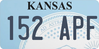 KS license plate 152APF