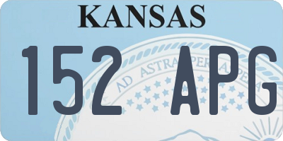 KS license plate 152APG